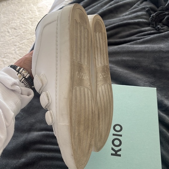 Koio “Capri” stone color, three velcro strap sneakers. - Picture 6 of 14